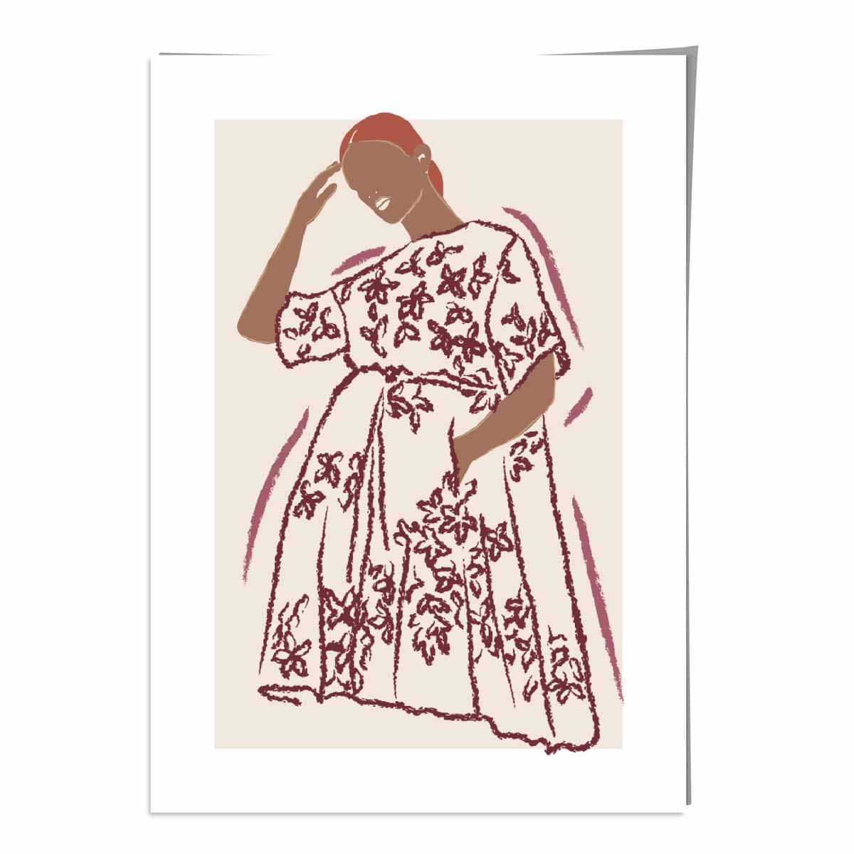Contemporary Fashion Sketch Woman Poster No 4