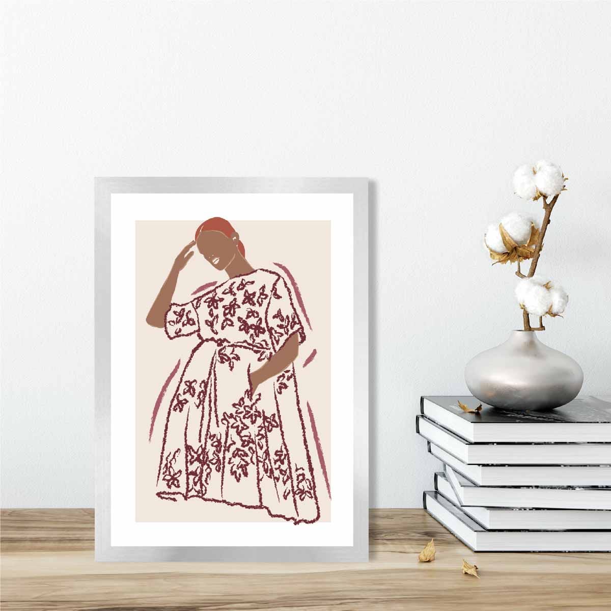Contemporary Fashion Sketch Woman Poster No 4