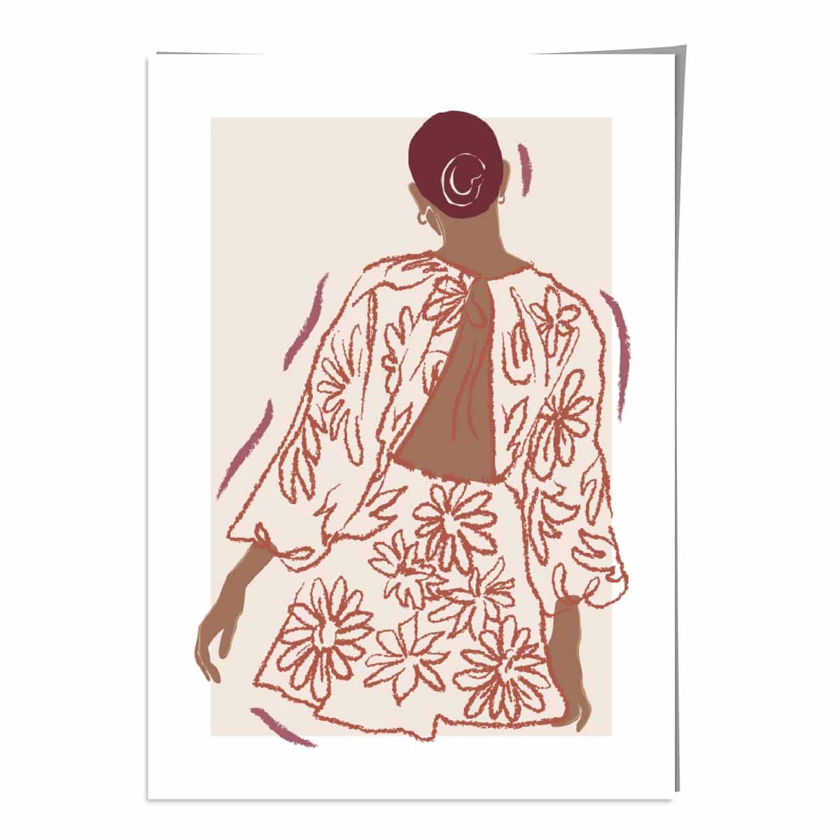 Contemporary Fashion Sketch Woman Poster No 5