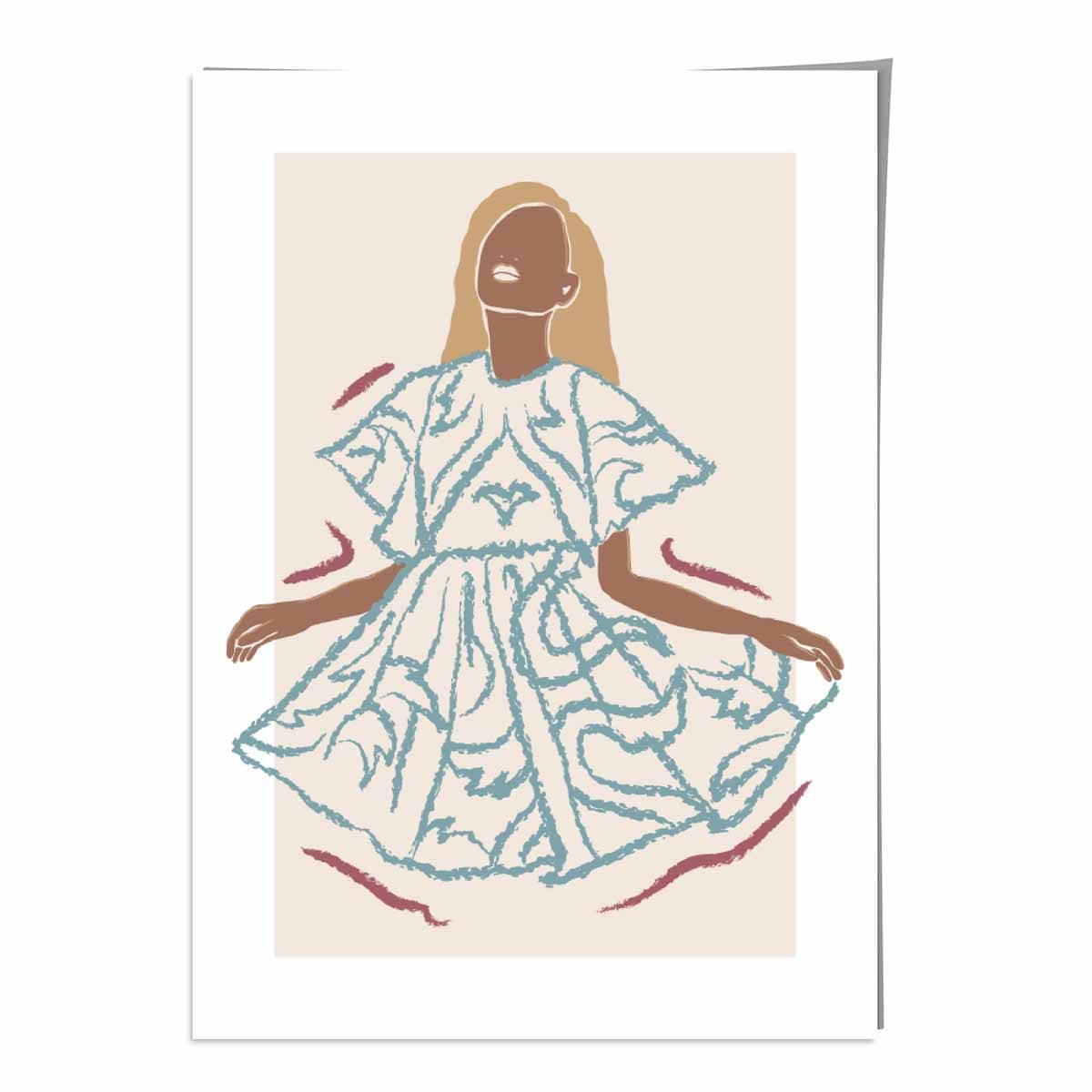 Contemporary Fashion Sketch Woman Poster No 6