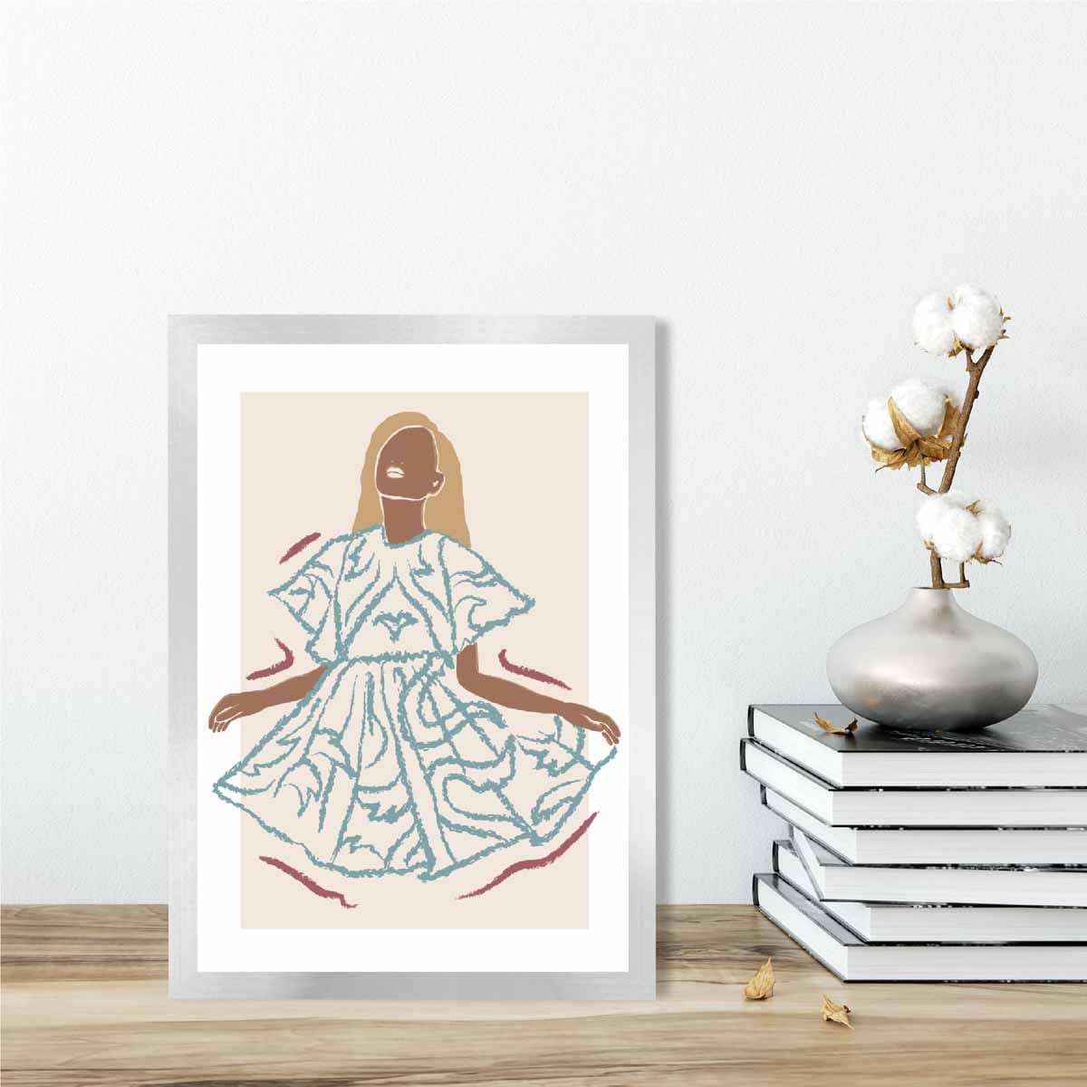 Contemporary Fashion Sketch Woman Poster No 6