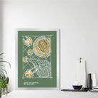 Kitchen Poster Dinner Party Sketch with Quote in Green