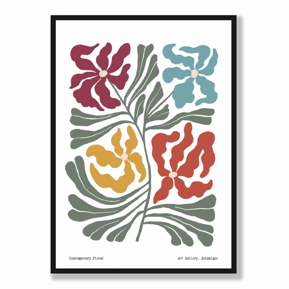 Contemporary Boho Floral Poster No 1 Botanical
