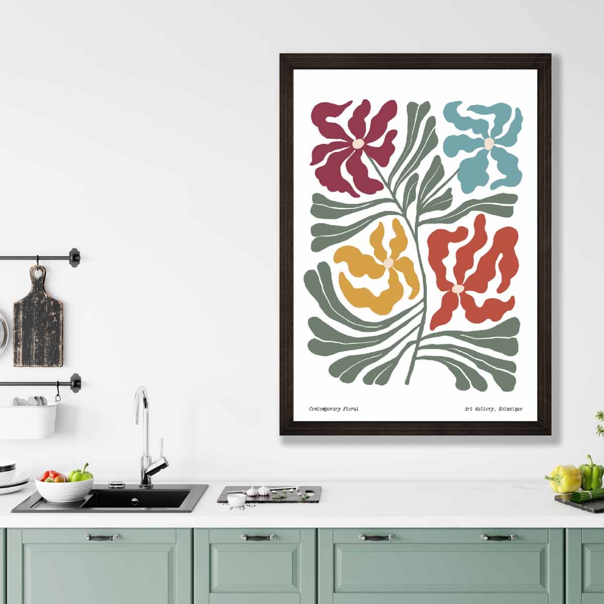 Contemporary Boho Floral Poster No 1 Botanical
