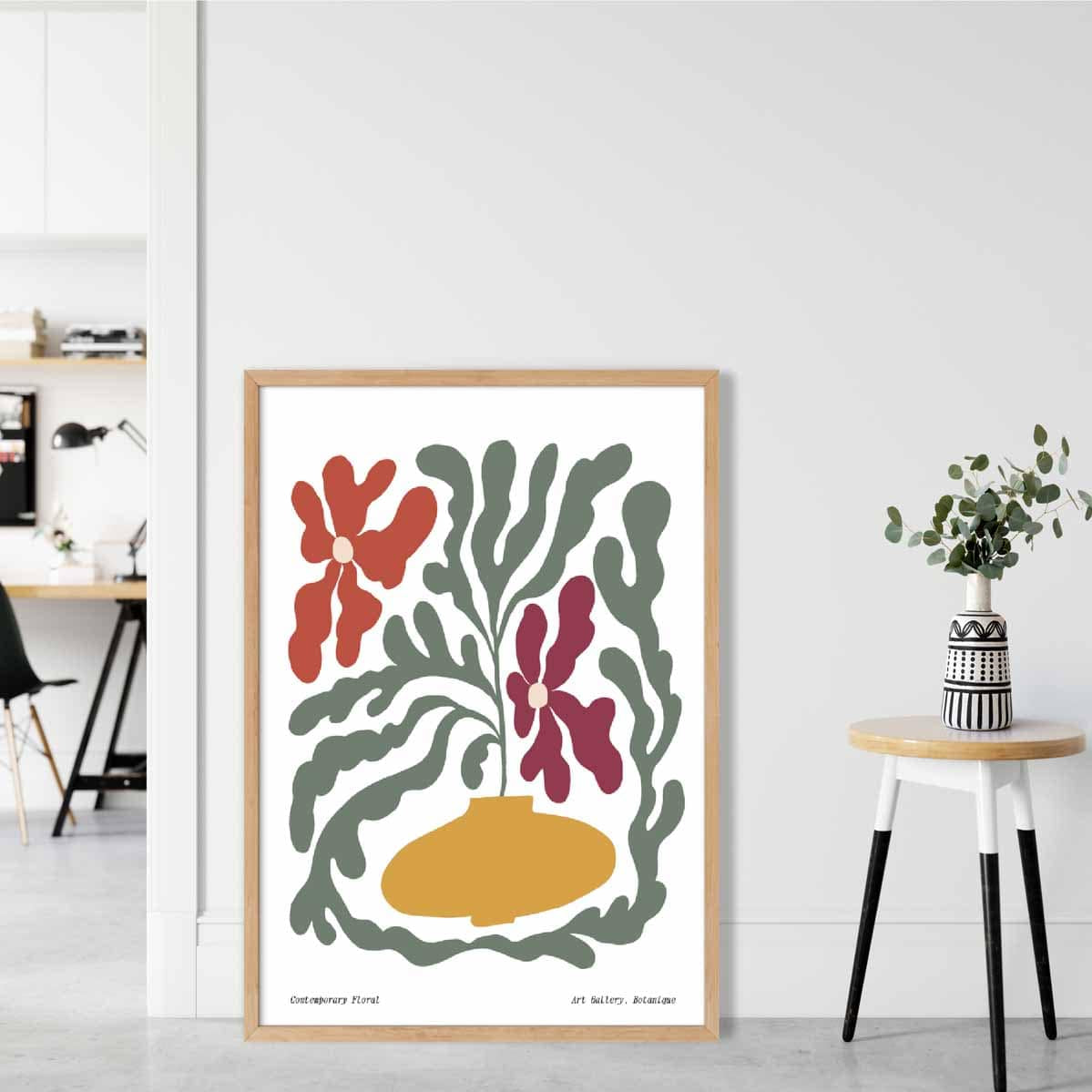 Contemporary Boho Floral Poster No 2 Botanical