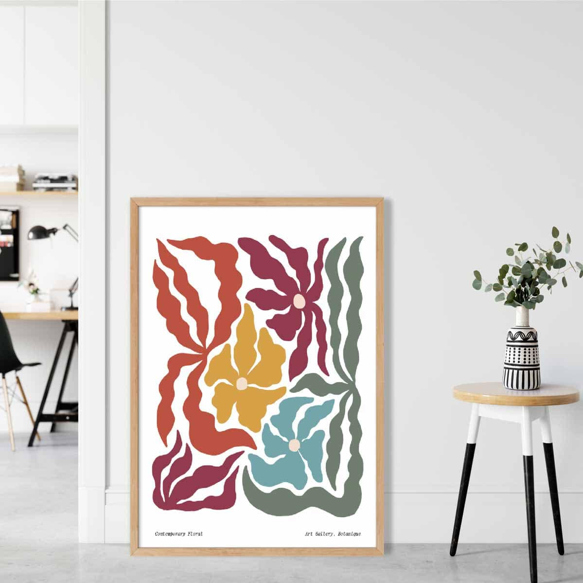 Contemporary Boho Floral Poster No 3 Botanical