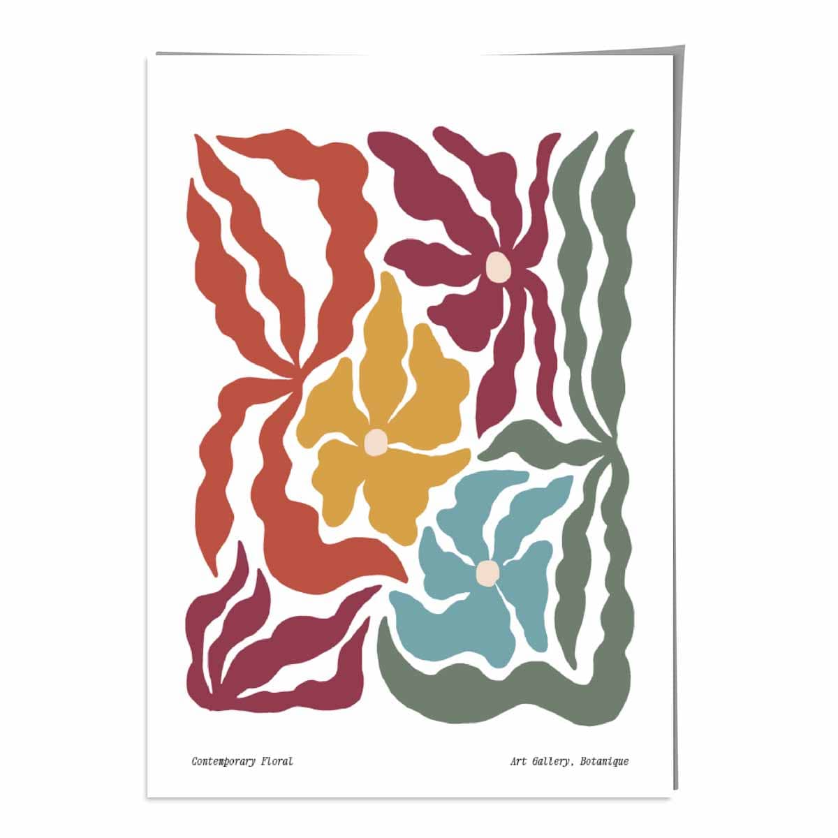 Contemporary Boho Floral Poster No 3 Botanical