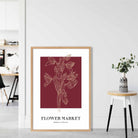 Flower Market Minimalist Poster Collection No 2 in Red