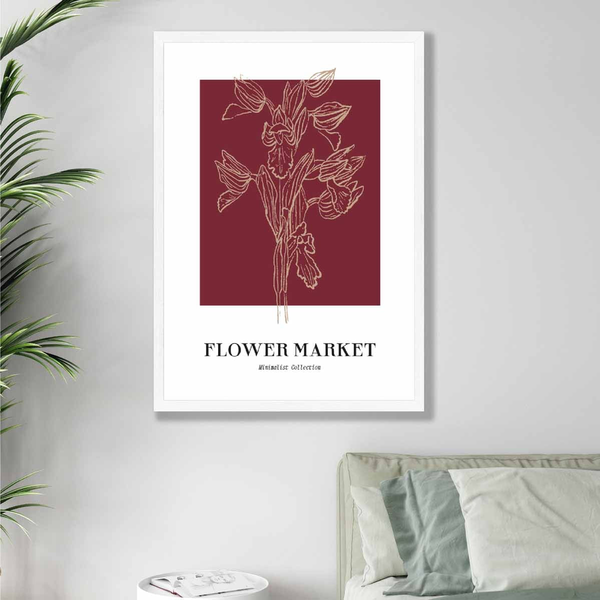 Flower Market Minimalist Poster Collection No 2 in Red