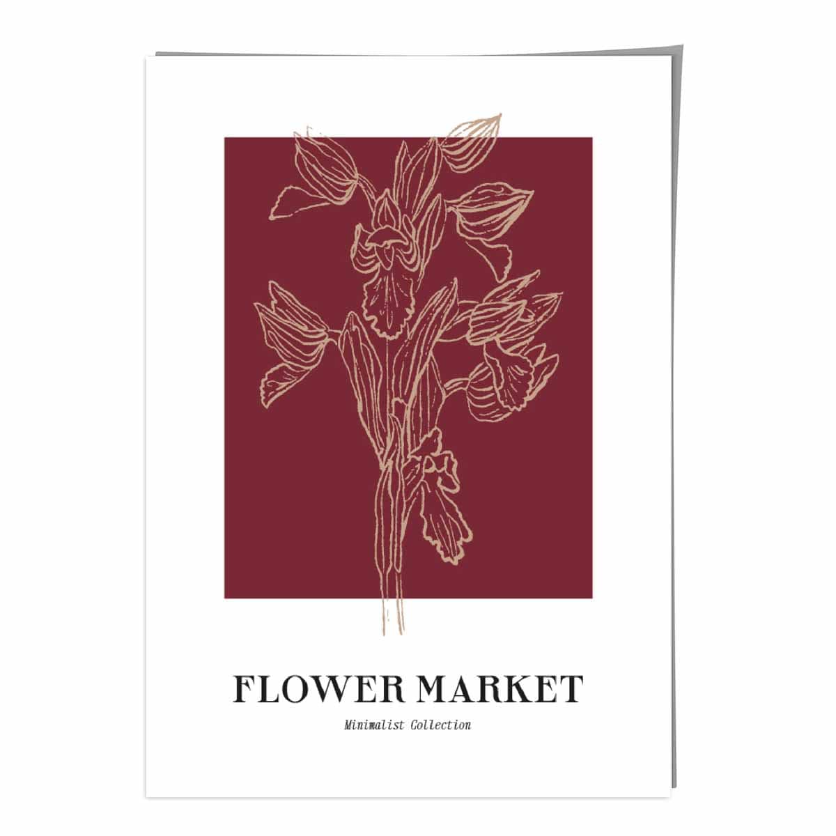 Flower Market Minimalist Poster Collection No 2 in Red