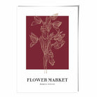 Flower Market Minimalist Poster Collection No 2 in Red