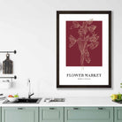 Flower Market Minimalist Poster Collection No 2 in Red