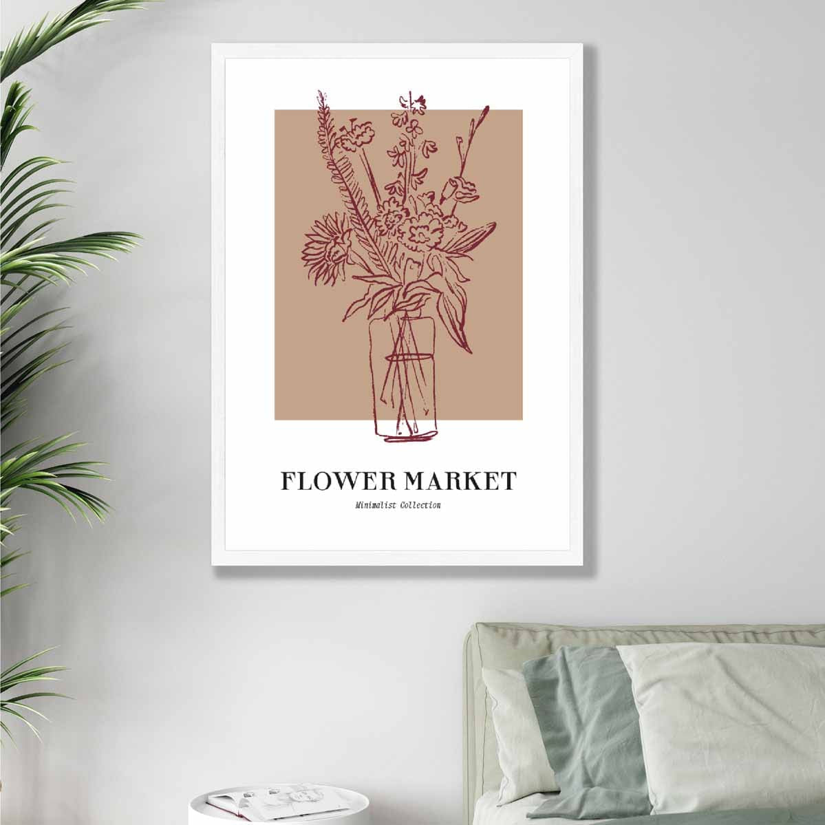 Flower Market Minimalist Poster Collection No 3 in Beige