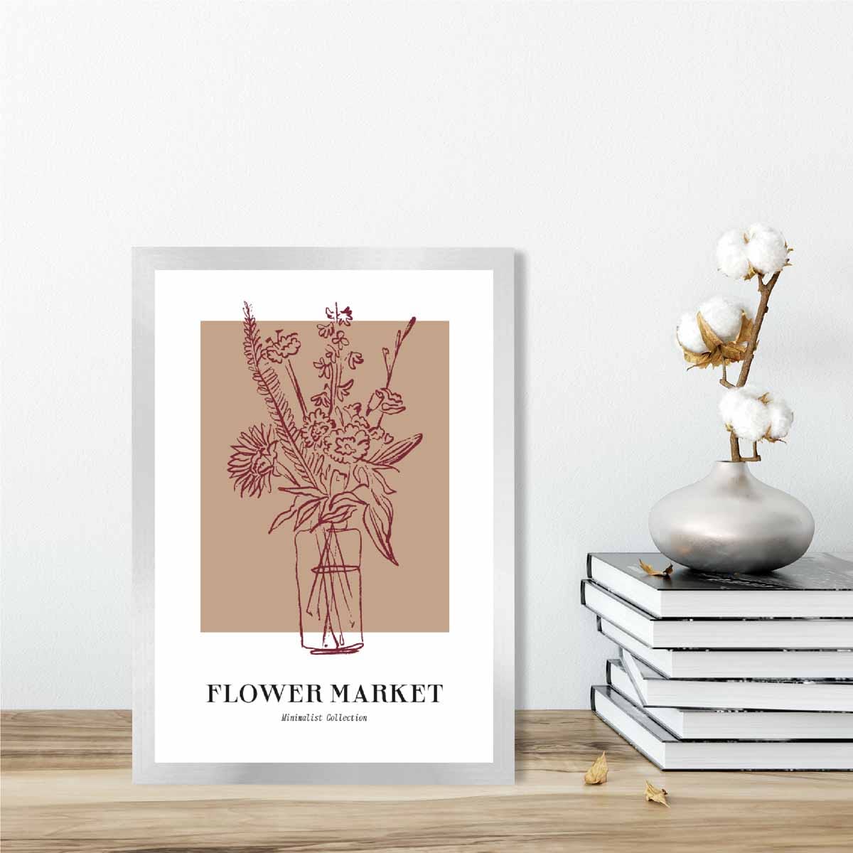 Flower Market Minimalist Poster Collection No 3 in Beige