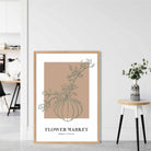 Flower Market Minimalist Poster Collection No 4 in Beige