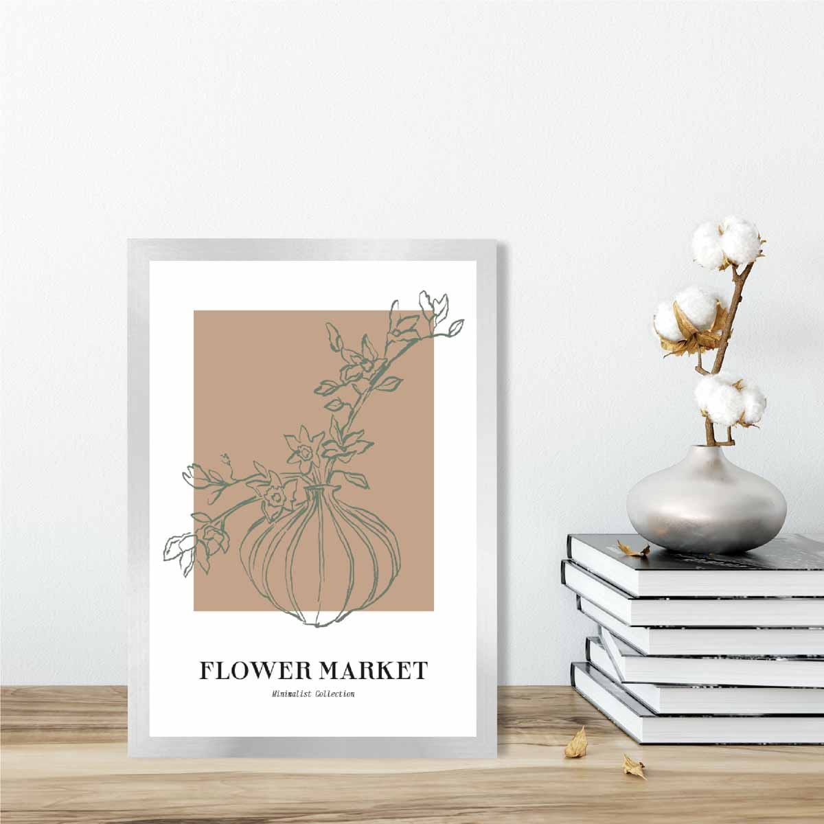 Flower Market Minimalist Poster Collection No 4 in Beige