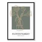 Flower Market Minimalist Poster Collection No 5 in Green
