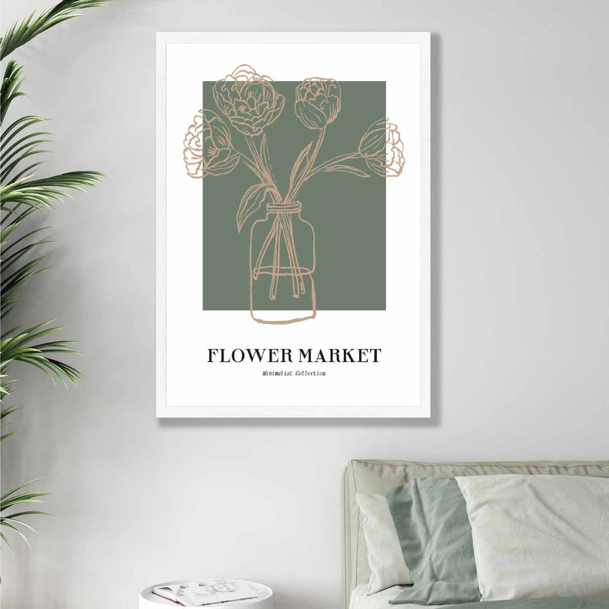 Flower Market Minimalist Poster Collection No 5 in Green