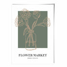Flower Market Minimalist Poster Collection No 5 in Green