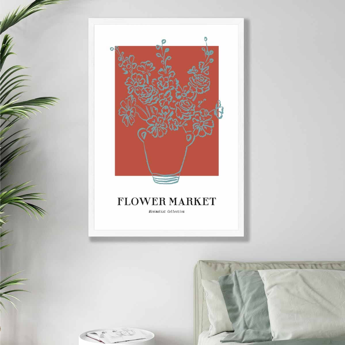 Flower Market Minimalist Poster Collection No 6 in Orange