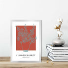Flower Market Minimalist Poster Collection No 6 in Orange