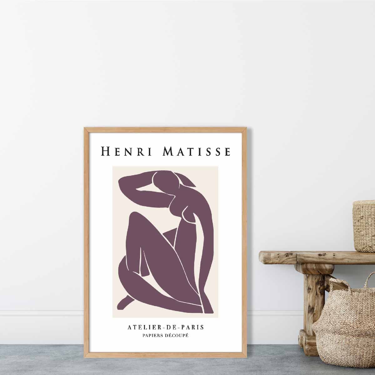 Henri Matisse Female Nude Poster in Purple