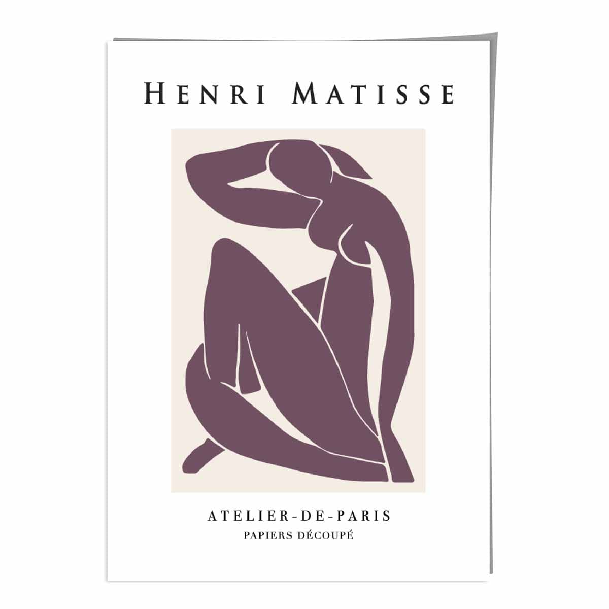 Henri Matisse Female Nude Poster in Purple