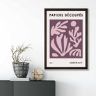 Papiers Decoupes Poster Abstract No 1 in Purple and Pink