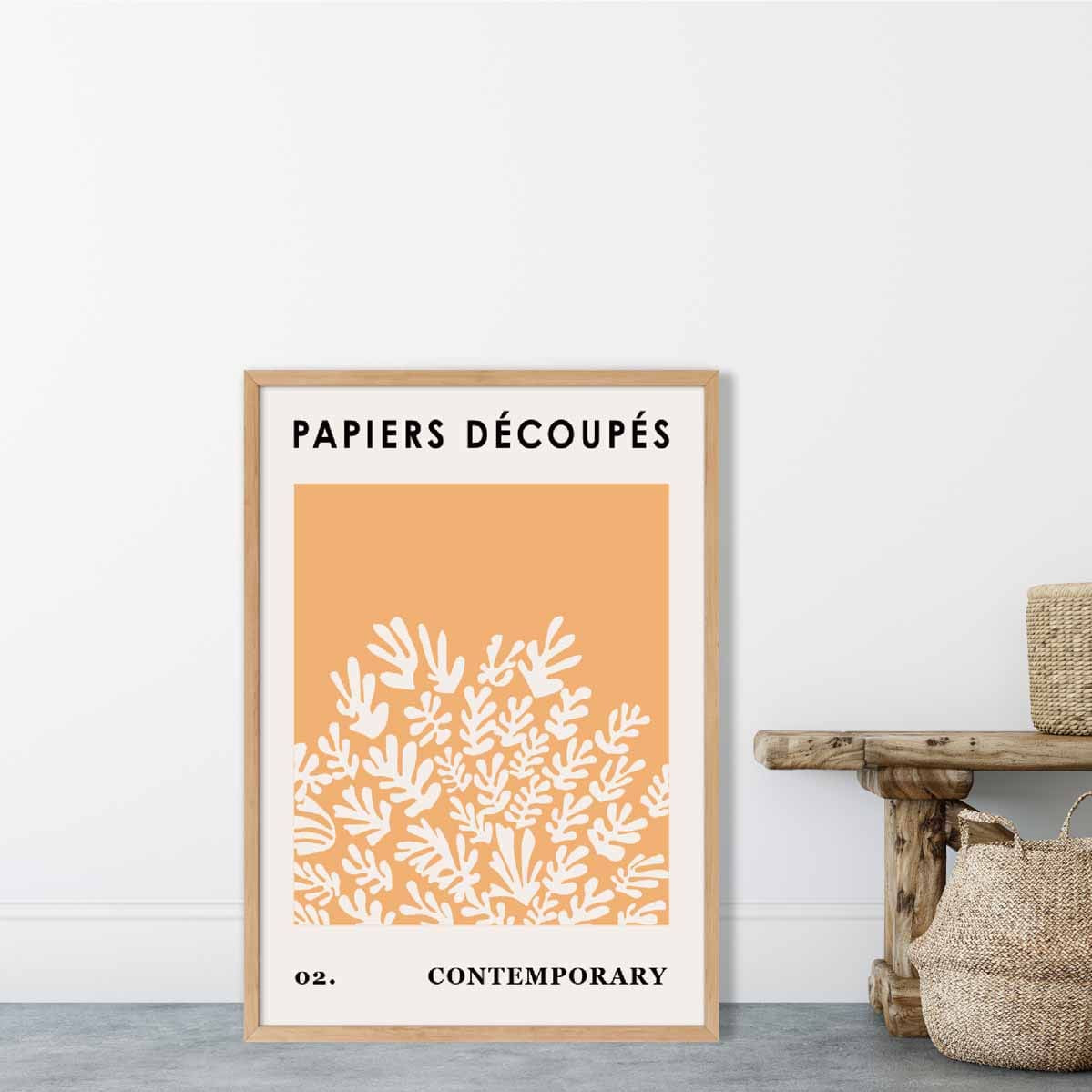 Papiers Decoupes Abstract Poster No 2 in Warm Yellow