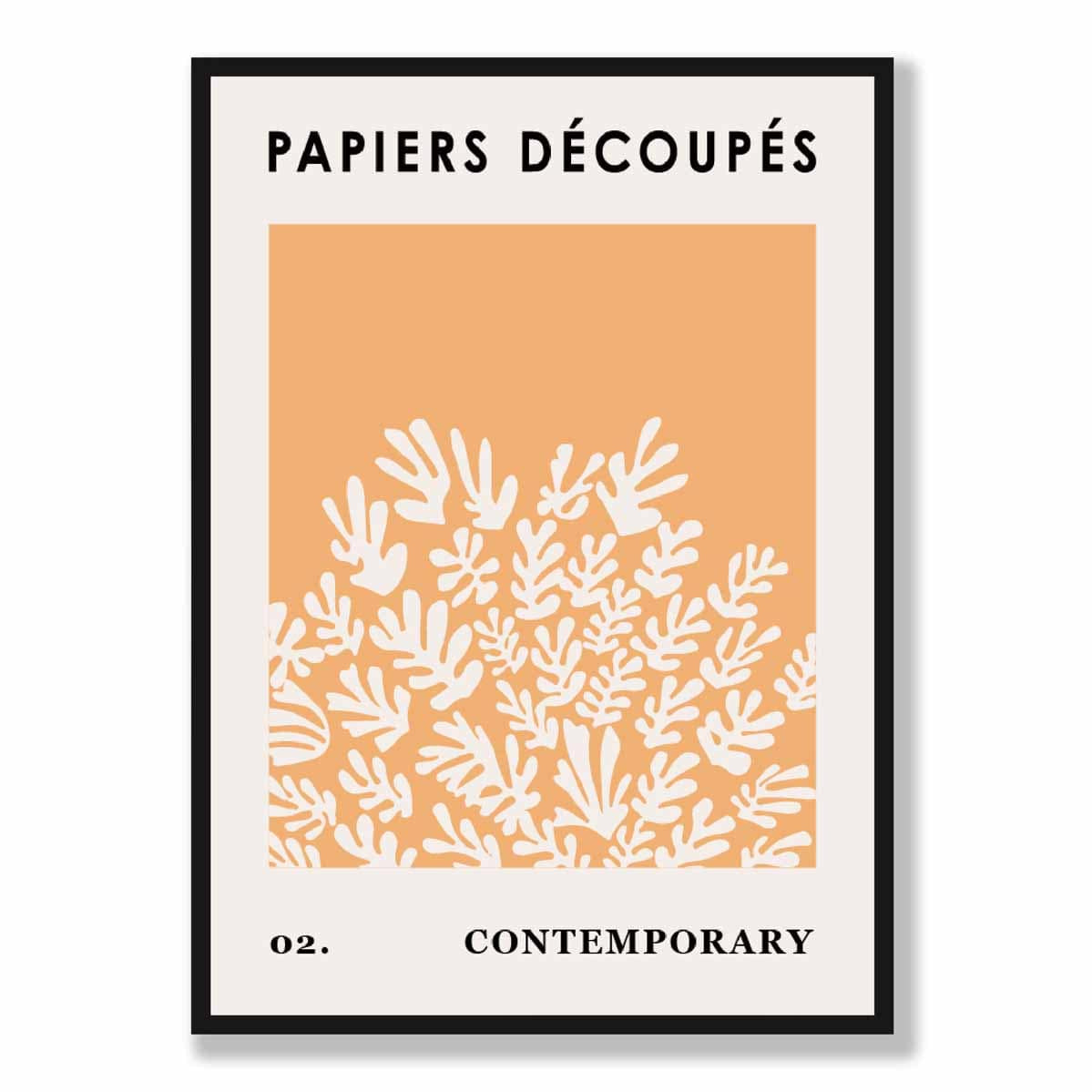 Papiers Decoupes Abstract Poster No 2 in Warm Yellow