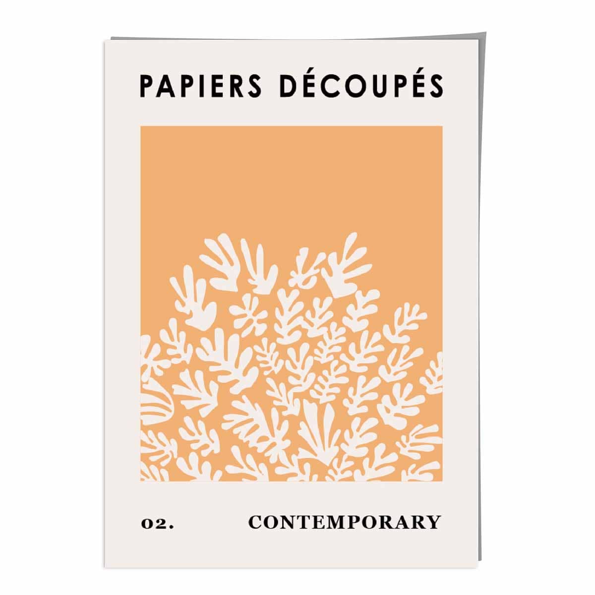 Papiers Decoupes Abstract Poster No 2 in Warm Yellow