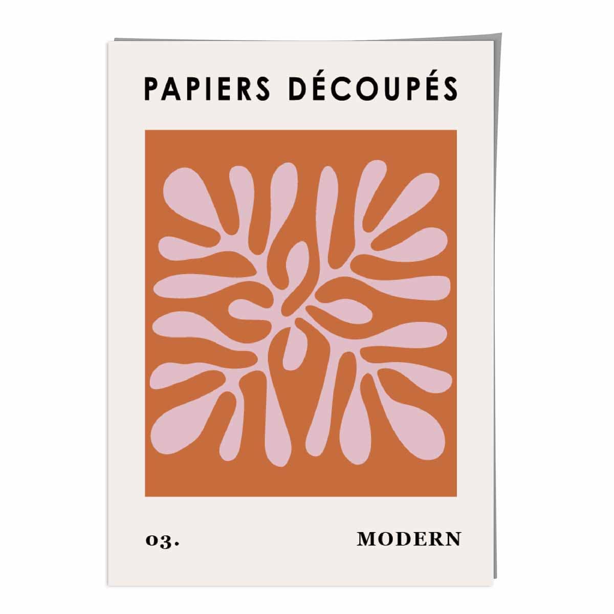 Papiers Decoupes Abstract Poster No 3 in Orange