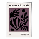 Abstract Floral Poster in Dark Purple and Black No 1