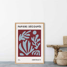 Papiers Decoupes Abstract Poster No 1 in Red and Blue
