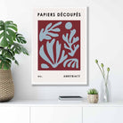Papiers Decoupes Abstract Poster No 1 in Red and Blue