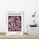 Papiers Decoupes Abstract Poster No 1 in Red and Blue
