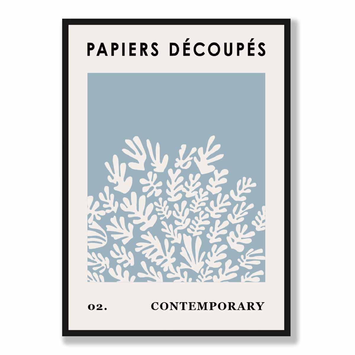 Mid Century Modern Contemporary Poster No 2 in Light Blue