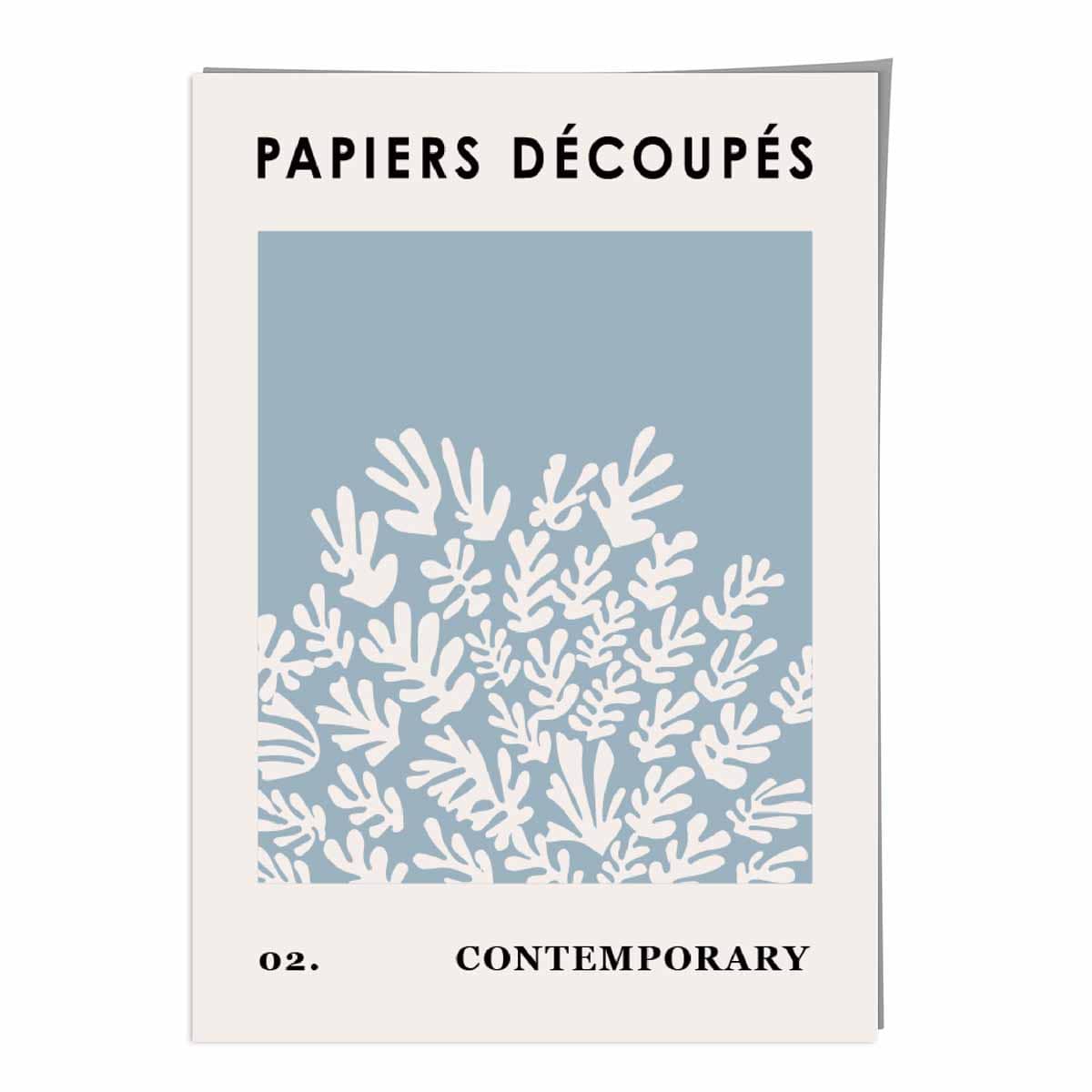 Mid Century Modern Contemporary Poster  No 2 in Light Blue