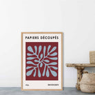 Papiers Decoupes Modern Poster No 3 in Red and Blue