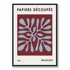 Papiers Decoupes Modern Poster No 3 in Red and Blue