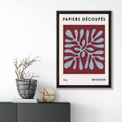 Papiers Decoupes Modern Poster No 3 in Red and Blue