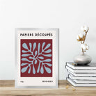 Papiers Decoupes Modern Poster No 3 in Red and Blue