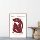 Mid Century Modern Matisse Female Nude in Red