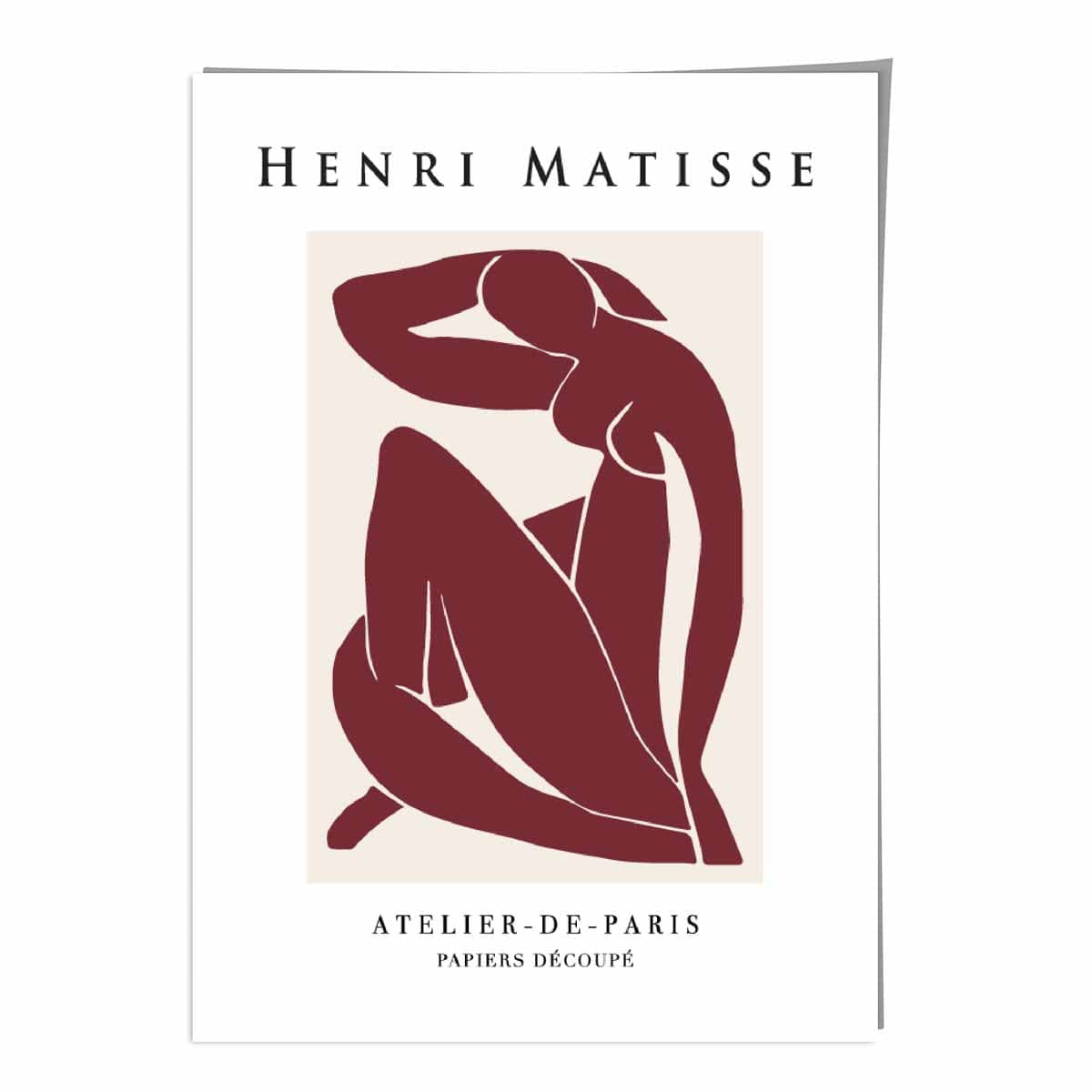 Mid Century Modern Matisse Female Nude in Red