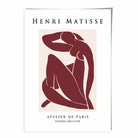 Mid Century Modern Matisse Female Nude in Red