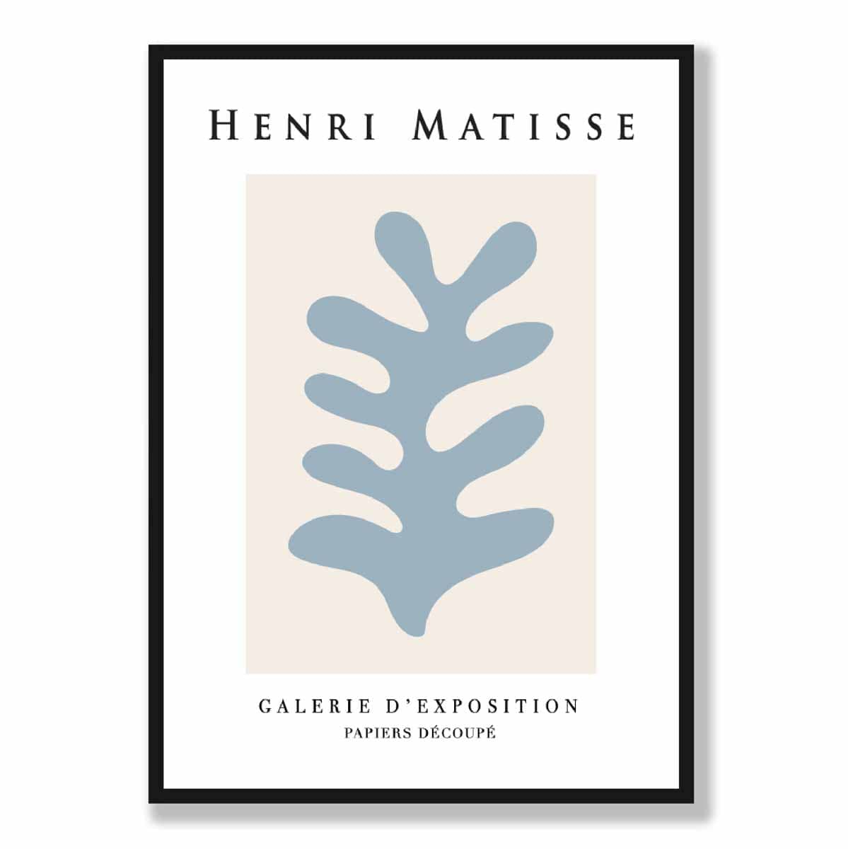 Mid Century Modern Matisse Galerie Floral Poster In Blue Artze Wall Art mid-century-modern-matisse-galerie-floral-poster-in-blue-artze-wall-art