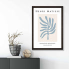 Mid Century Modern Matisse Botanique Poster in Blue