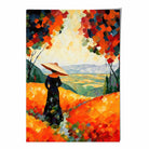 Woman in Red Abstract Painting Art Print