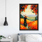 Woman in Red Abstract Painting Art Print