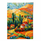 Colourful Landscape with House Abstract Painting Art Print